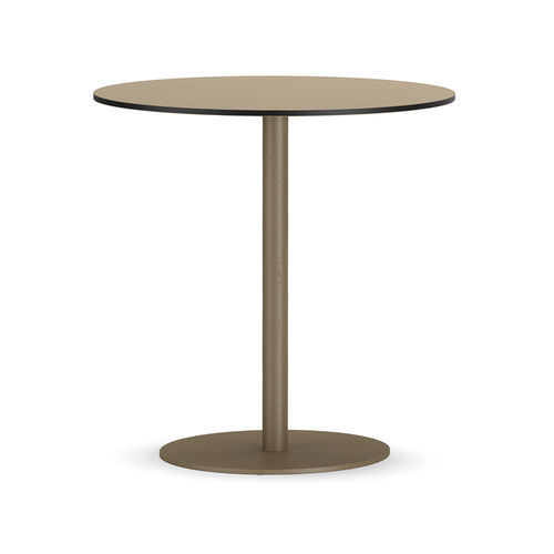 Table bistrot contemporaine - 01 - Infiniti - en polypropylène / en chrome / en acier inoxydable