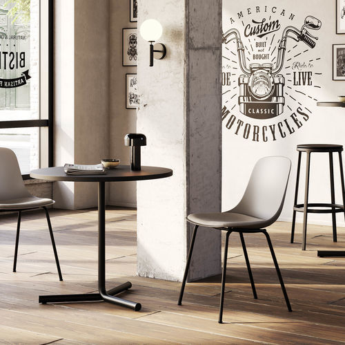 Table bistrot contemporaine - JIT - Infiniti - en Fenix NTM® / en acier / en stratifié
