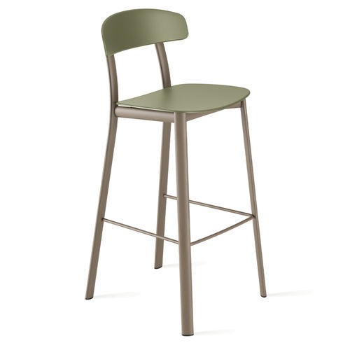 Tabouret de bar contemporain - FELUCA POP - Infiniti - en polypropylène / avec piètement en métal / 4 pieds
