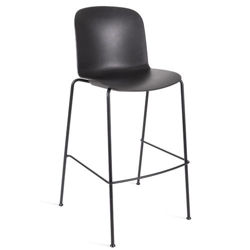 Tabouret de bar contemporain - RELIEF - Infiniti - en polypropylène / avec piètement en acier / 4 pieds