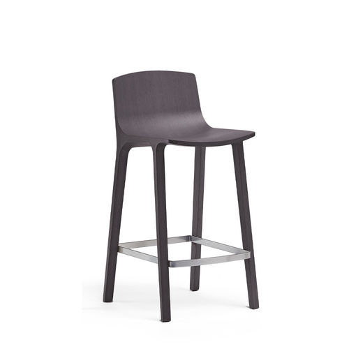 Tabouret de style scandinave - SEAME - Infiniti - en chêne / en acier peint / avec piètement en acier peint