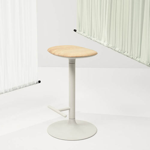 Tabouret contemporain - FLINK - Infiniti - en acier / en aluminium / piètement central
