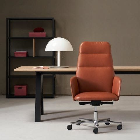 Fauteuil de direction contemporain - HANAMI - Quinti. - en cuir / en tissu / en mousse de polyuréthane