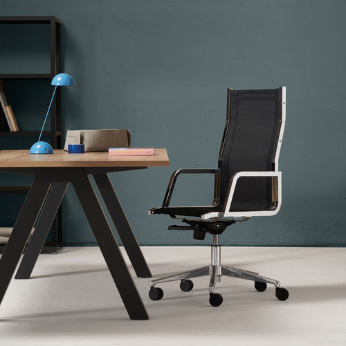 Fauteuil de direction à dossier haut - WORD NET - Quinti. - contemporain / en maille / en métal