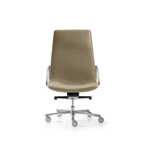 Chaise de bureau contemporaine - Amelie Glue - Quinti. - en tissu / en fonte d'aluminium / avec piètement en aluminium