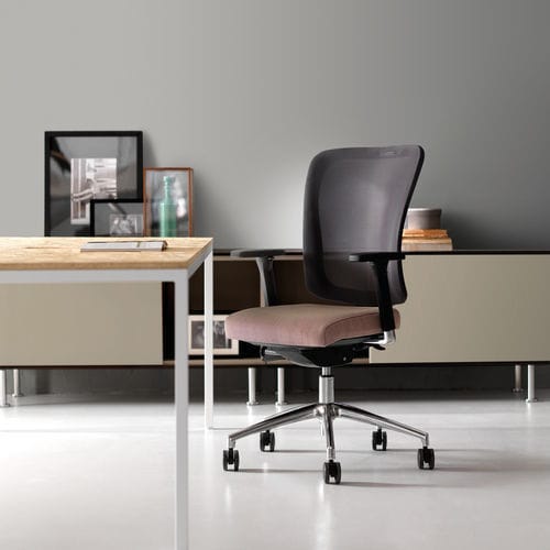 Chaise de bureau contemporaine - EVOQUE 3.0 - Quinti. - en résille / avec piètement en aluminium / à roulettes