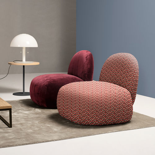 Fauteuil contemporain - HILL - Quinti. - en mousse / en bois / gris