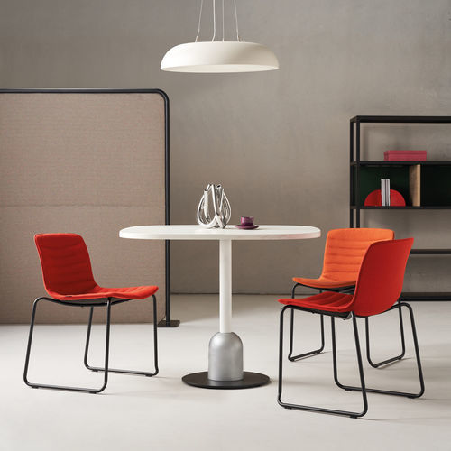 Chaise de bureau contemporaine - RUDY - Quinti. - d'intérieur / en hêtre / avec piètement en métal