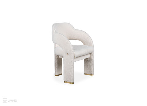 Chaise contemporaine - Mellow - AM LIVING - d'intérieur / en tissu / en laiton