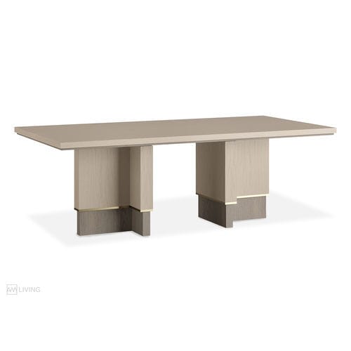 Table à manger contemporaine - STILL - AM LIVING - en bois / en laiton / avec piètement en bois