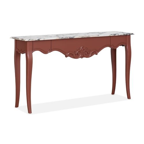 Console de style baroque - ABQCONO2LE.TM - AM LIVING - en marbre / avec piètement en bois / rectangulaire