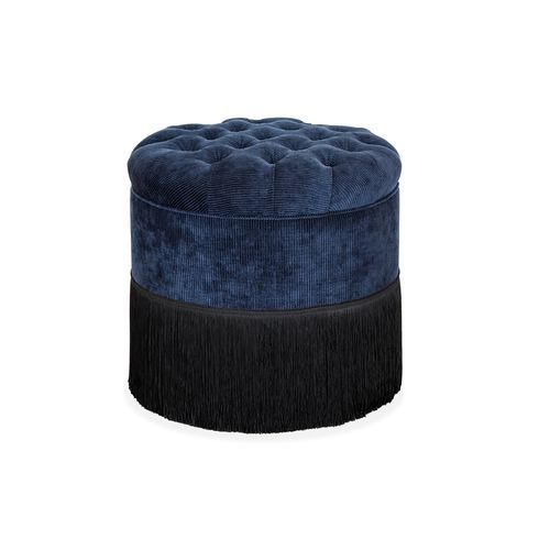Pouf classique - CHARLESTON - AM LIVING - en tissu / ovale / contract