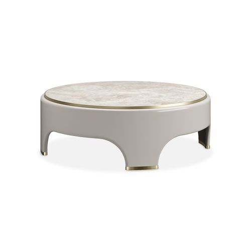 Table basse contemporaine - MELLOW - AM LIVING - en marbre / avec piètement en laiton brossé / avec piètement en bois laqué