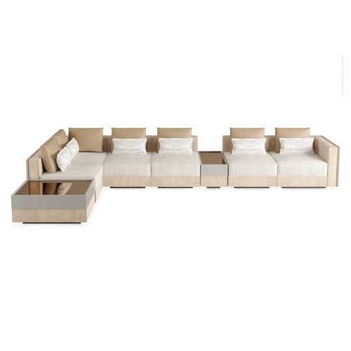 Canapé modulable - EVEN - AM LIVING - contemporain / en tissu / en cuir