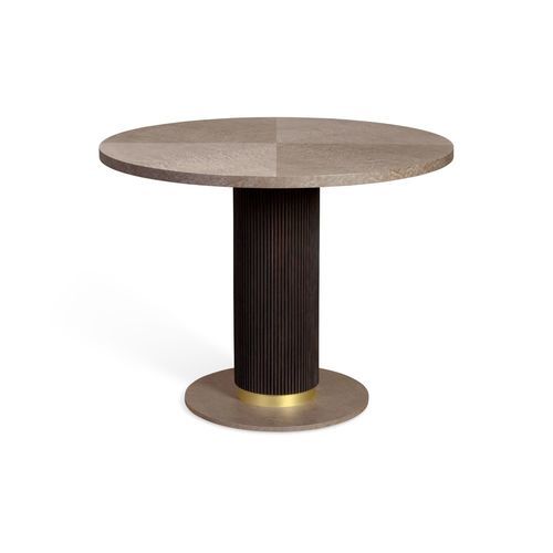 Table à manger contemporaine - AIM - AM LIVING - en bois / avec piètement en bois / avec piètement en laiton
