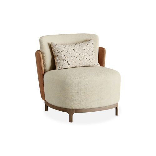 Fauteuil contemporain - ALLURE - AM LIVING - en tissu / gris / blanc