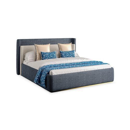 Lit king size - ALLURE - AM LIVING - contemporain / tapissé / avec tête de lit