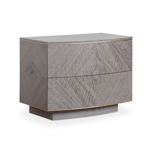 Table de chevet contemporaine - AVA - AM LIVING - en placage de bois / avec piètement en bois / rectangulaire