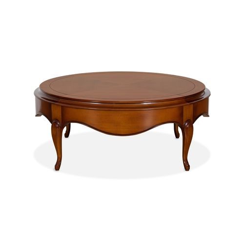 Table basse de style - GALA - AM LIVING - en bois / avec piètement en bois / ronde