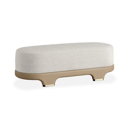 Bout de lit contemporain - MELLOW - AM LIVING - en tissu / en cuir / en laiton brossé