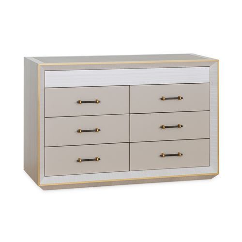 Commode contemporaine - PEAK - AM LIVING - en bois / en cuir / rectangulaire