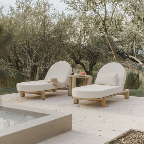 Bain de soleil contemporain - AURORA - AM LIVING - en tissu / en bois massif / pour hôtel