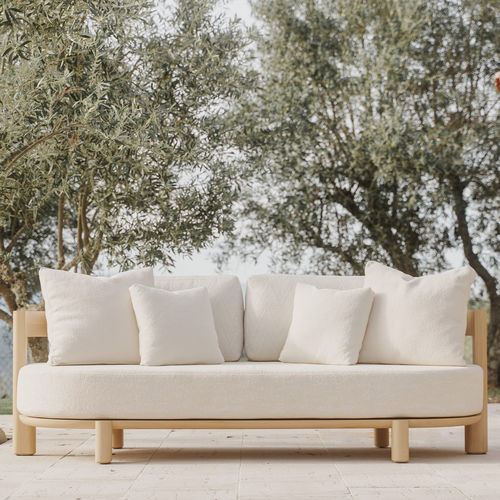 Canapé contemporain - AURORA - AM LIVING - d'extérieur / en tissu / avec coussin amovible
