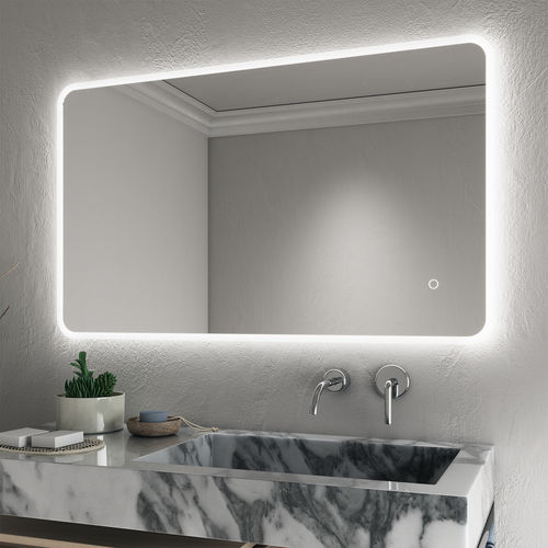 Miroir de salle de bain mural - ETNA - BISELARTE - contemporain / rectangulaire / blanc