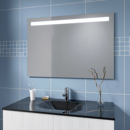 Miroir de salle de bain mural - IZY  - BISELARTE - contemporain / rectangulaire / blanc