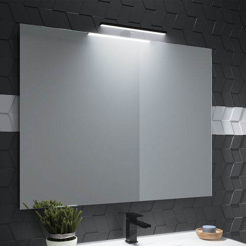 Miroir de salle de bain mural - STRIPE - BISELARTE - classique / rectangulaire / gris
