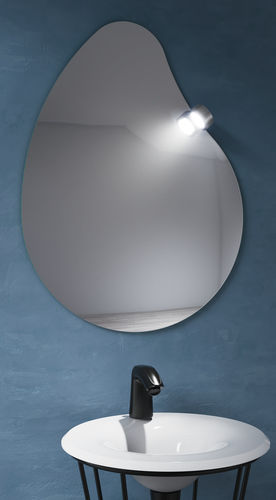 Miroir de salle de bain mural - DROP - BISELARTE - contemporain / argenté / vertical