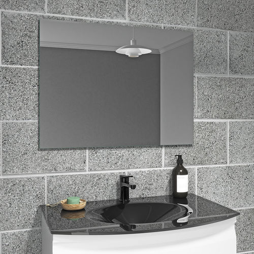 Miroir de salle de bain mural - SIMPLE - BISELARTE - contemporain / rectangulaire / gris