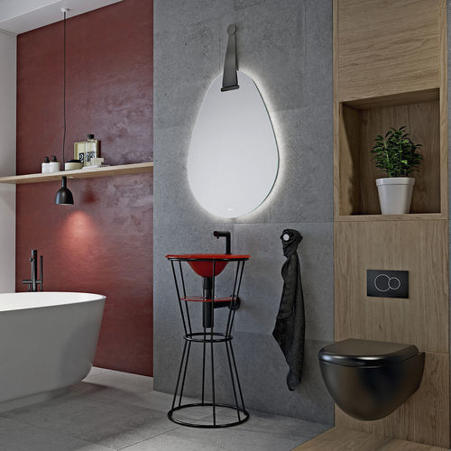 Miroir de salle de bain mural - OVUM  - BISELARTE - suspendu / pour hôtel / pour chambre d'hôtel