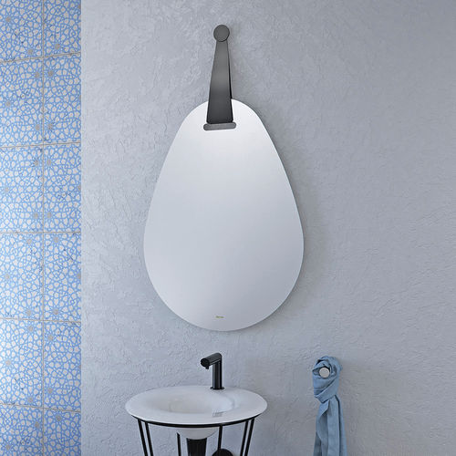 Miroir de salle de bain suspendu - OVUM SUSPENDED SIMPLE - BISELARTE - contemporain / blanc / vertical