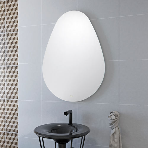 Miroir de salle de bain mural - OVUM SIMPLE - BISELARTE - contemporain / blanc / vertical