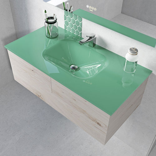 Vasque à encastrer - DOURO  - BISELARTE - en verre / avec plan intégré / brillante