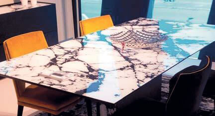 Plateau de table en verre - SALPOENTE RESTAURANT - BISELARTE - personnalisable / pour restaurant / pour hôtel