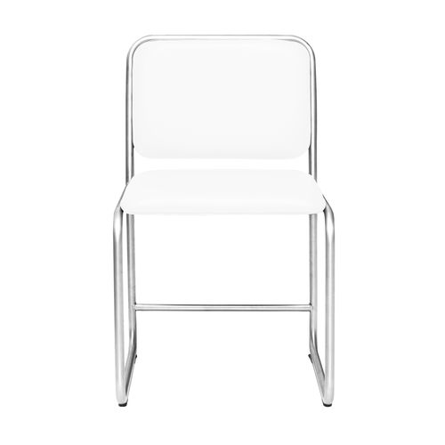 Chaise design Bauhaus - WB1  - WEINBAUMS - d'intérieur / en cuir / avec piètement en acier inoxydable
