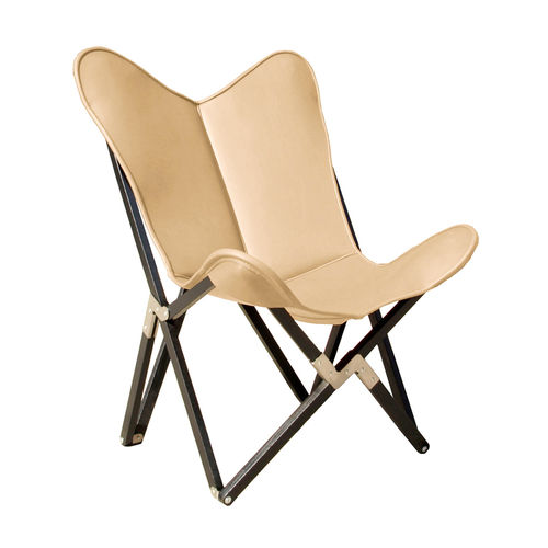 Fauteuil contemporain - FENBY TRIPOLINA - WEINBAUMS - en cuir / en bois / avec revêtement amovible