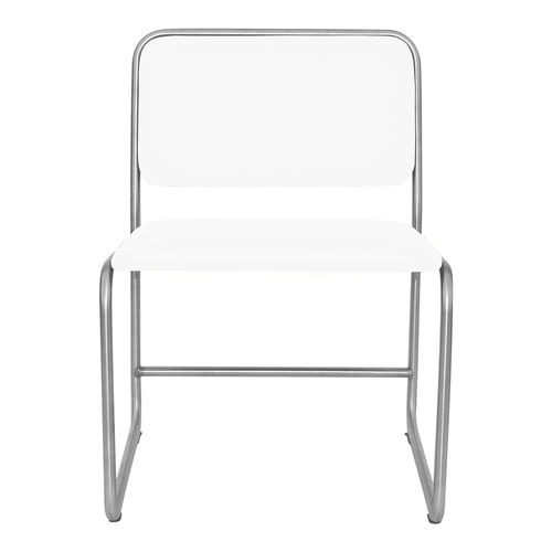 Chaise design Bauhaus - WB3 - WEINBAUMS - d'intérieur / en cuir / avec piètement en acier inoxydable