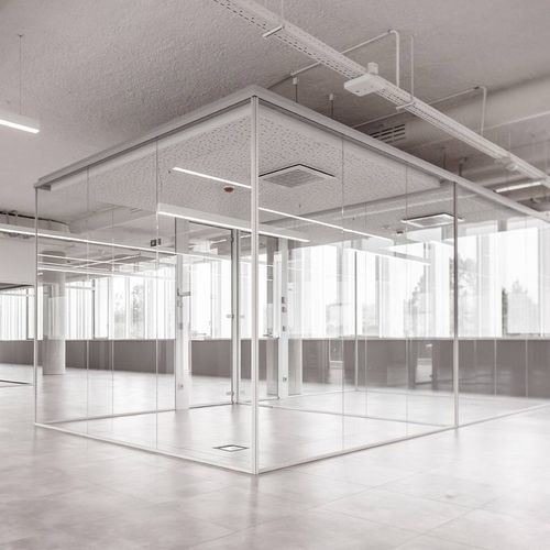 Cloison amovible - UNICA SLIM - DIVILUX - en verre / professionnelle / de bureau