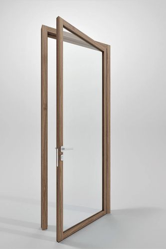 Porte d'intérieur - SINGLE - DIVILUX - en chêne / en noyer / en verre