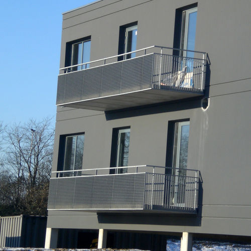 Garde-corps en acier galvanisé - PRESS-LOCKED - JK TECHNIC - grillagé / d'extérieur / pour escalier