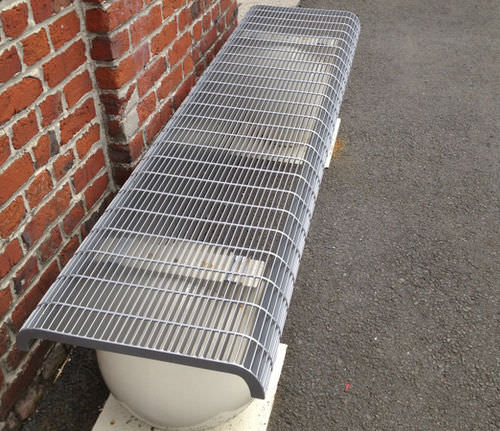 Banc public contemporain - JK TECHNIC - en acier / en aluminium / en acier inoxydable