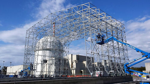 Structure tendue sur ossature métallique - FABRIC BUILDINGS - Favaretti - pour couverture / pour applications industrielles / avec membrane en pvc