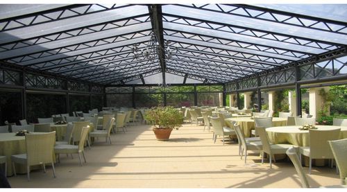 Structure tendue sur ossature métallique - OUTSIDES COVERING - Favaretti - pour couverture / avec membrane en pvc / pour restaurant