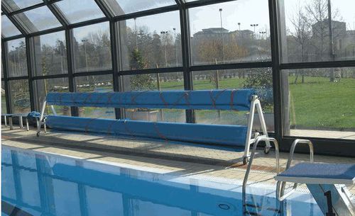 Couverture de piscine manuelle - CF SERIES - Favaretti - de sécurité / pour piscine publique