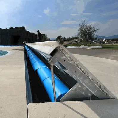 Couverture de piscine à lattes - CUSTOM LINE SERIES - Favaretti - automatique / de sécurité / pour piscine enterrée