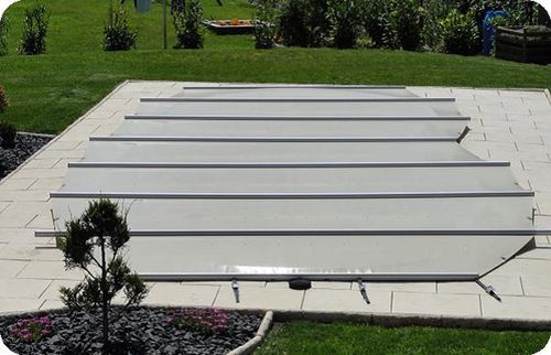 Couverture de piscine à barres - POOLGARD EVOLUTION - Favaretti - manuelle / de sécurité / d'hiver