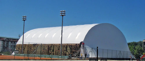 Structure tendue sur ossature métallique - ArTech - sur ossature en bois / avec membrane en pvc / pour stade
